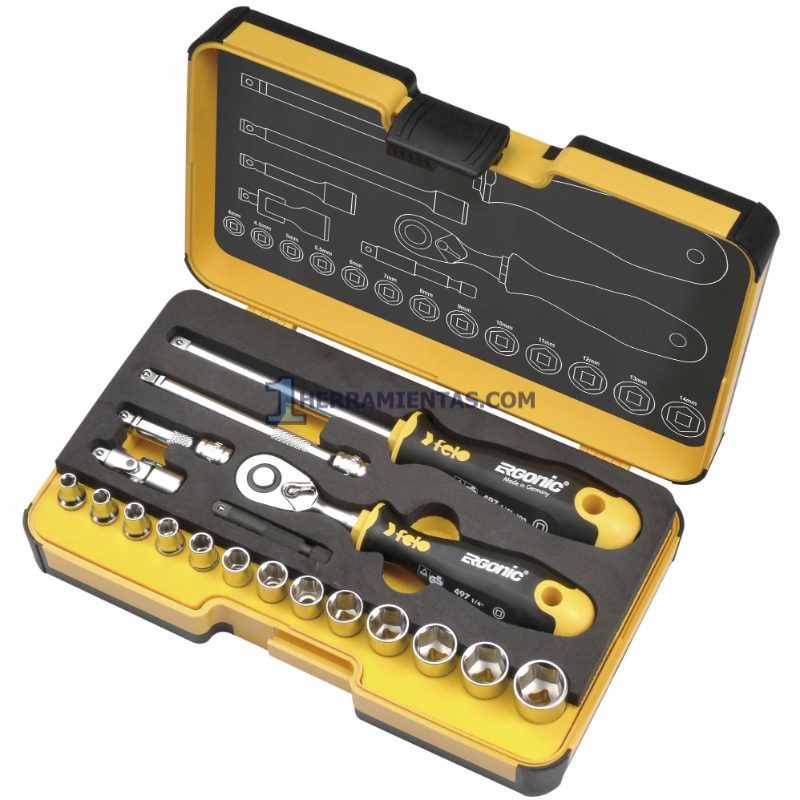 JUEGO DE AUTOCLÉ ERGONÓMICO DE 19 PIEZAS FELO 05781906