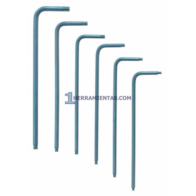 JUEGO DE 6 LLAVES TIPO TORX® PUNTA DE BOLA T6 A T15. BONDHUS 11346