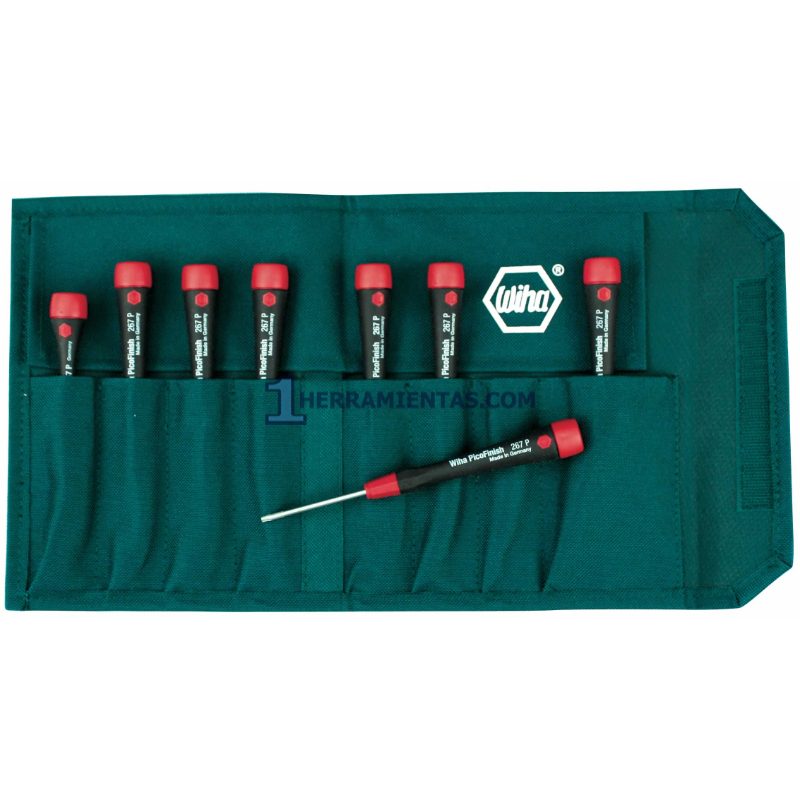JUEGO DE DESARMADORES DE PRECISIÓN TIPO TORX® PICOFINISH. 8 PIEZAS WIHA 26796