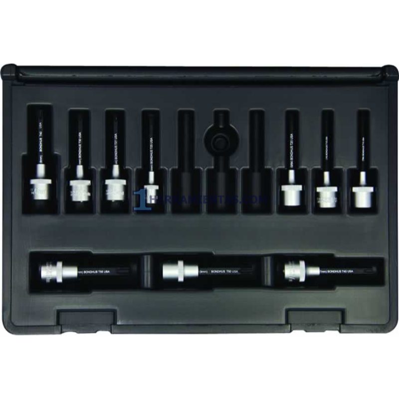 JUEGO DE 9 PUNTAS TORX® CON DADOS DE AUTOCLÉ. BONDHUS 31038