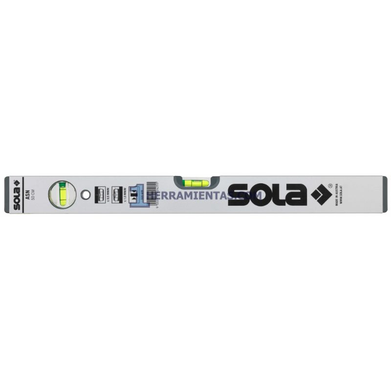NIVEL DE GOTA DE ALUMINIO CON MEDICIÓN INVERTIDA DE 71". SOLA ASN 180